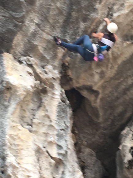 Claudia is one hell of a climber!